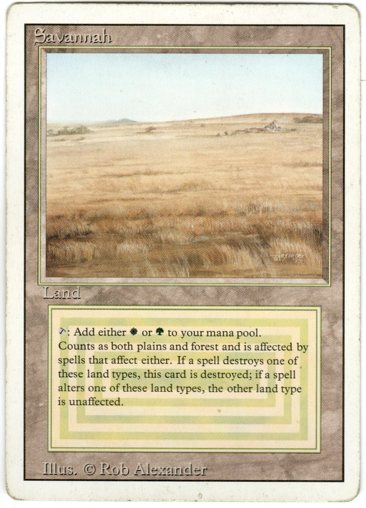 リバイズド Savannah 英語版 状態HP mtg Scan HV-0115 - Savannah - Revised