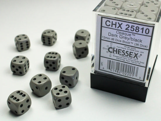 Chessex Opaque D6 36pack Dice