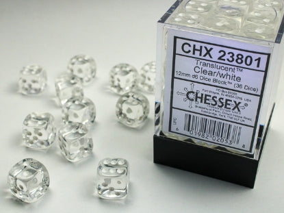 Chessex Translucent D6 36pack Dice