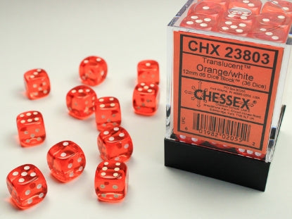 Chessex Translucent D6 36pack Dice