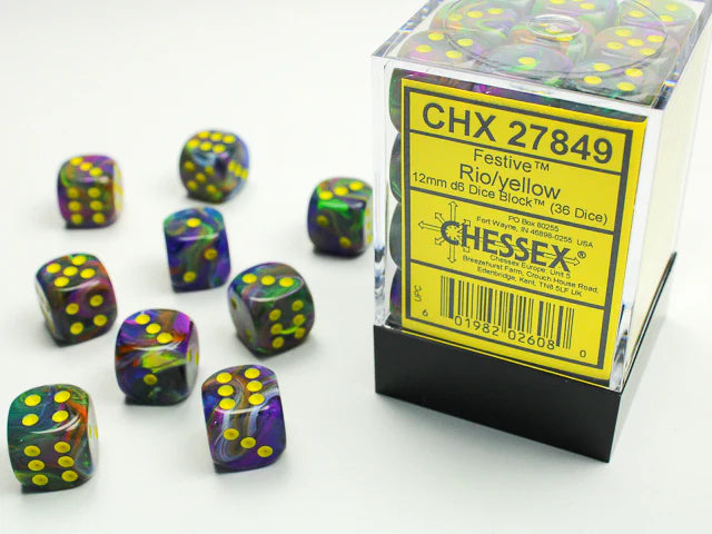 Chessex Festive D6 36pack Dice