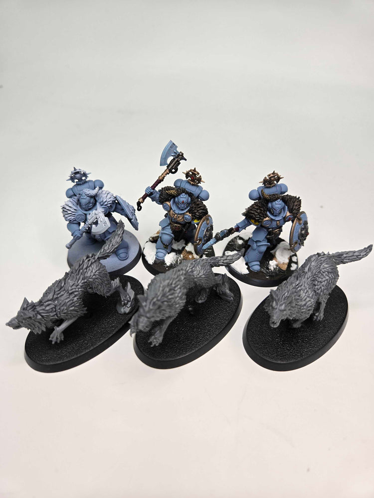 SPACE WOLVES - WOLF GUARD HEADTAKERS WITH HUNTING WOLVES - WARHAMMER 40K (A1216)