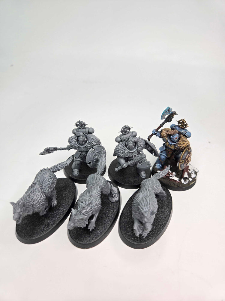 SPACE WOLVES - WOLF GUARD HEADTAKERS WITH HUNTING WOLVES - WARHAMMER 40K (A1217)