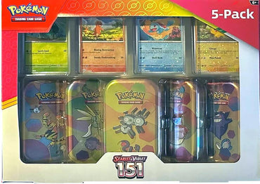Pokemon Scarlet & Violet 151 Tin 5-Pack