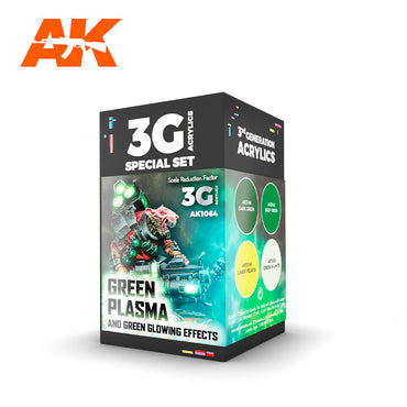 AK Interactive - Wargame Colour 3G Paint Set - Green Plasma