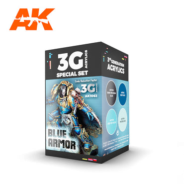 AK Interactive - Wargame Colour 3G Paint Set - Blue Armor