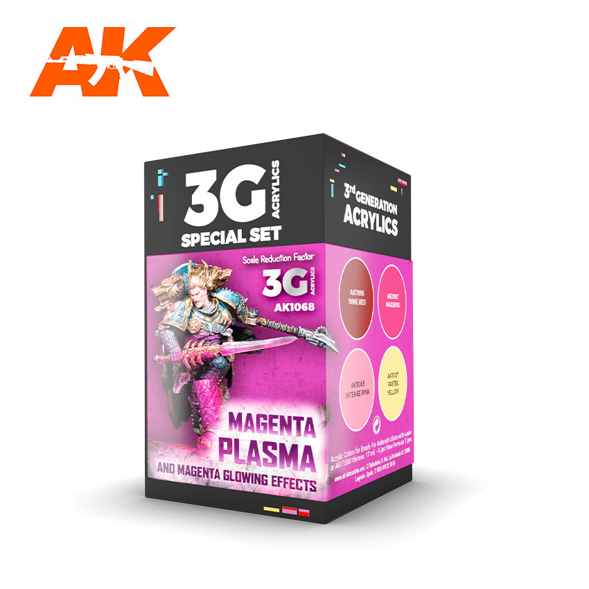 AK Interactive - Wargame Colour 3G Paint Set - Magenta Plasma