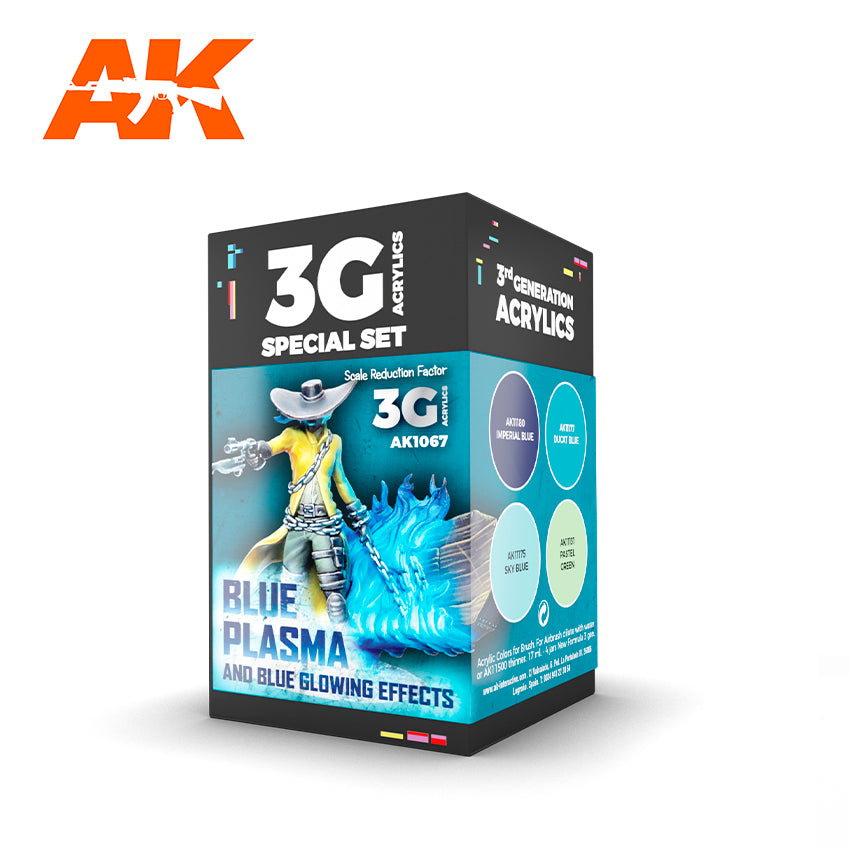 AK Interactive - Wargame Colour 3G Paint Set - Blue Plasma