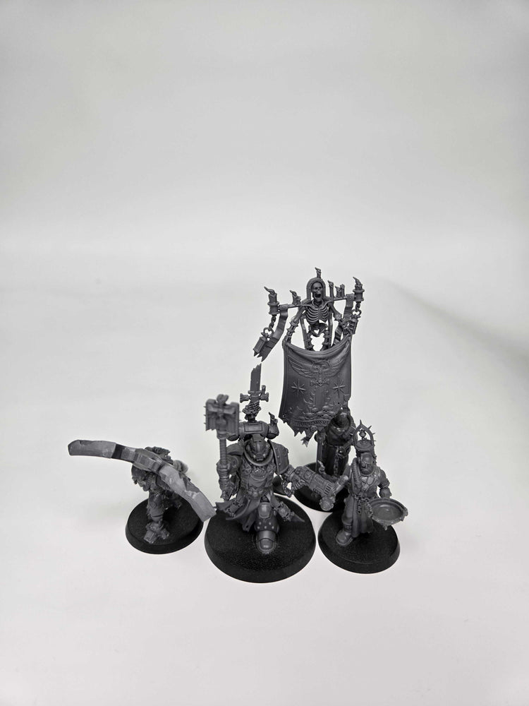 BLACK TEMPLARS - CHAPLAIN GRIMALDUS & RETINUE - WARHAMMER 40K