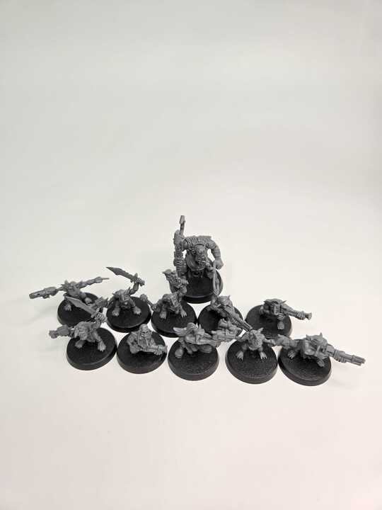 ORKS - RUNTHERD AND GRETCHIN - WARHAMMER 40K (A0815)