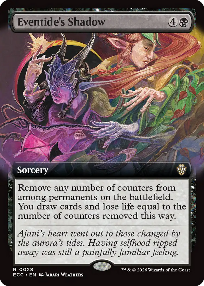 Eventide's Shadow (Extended Art) [Lorwyn Eclipsed Commander]