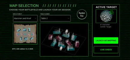 AR Layout WTC - 18-inch Neoprene Target for Augmented Reality 40k Wargaming Table Setup