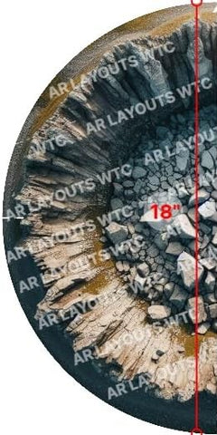 AR Layout WTC - 18-inch Neoprene Target for Augmented Reality 40k Wargaming Table Setup