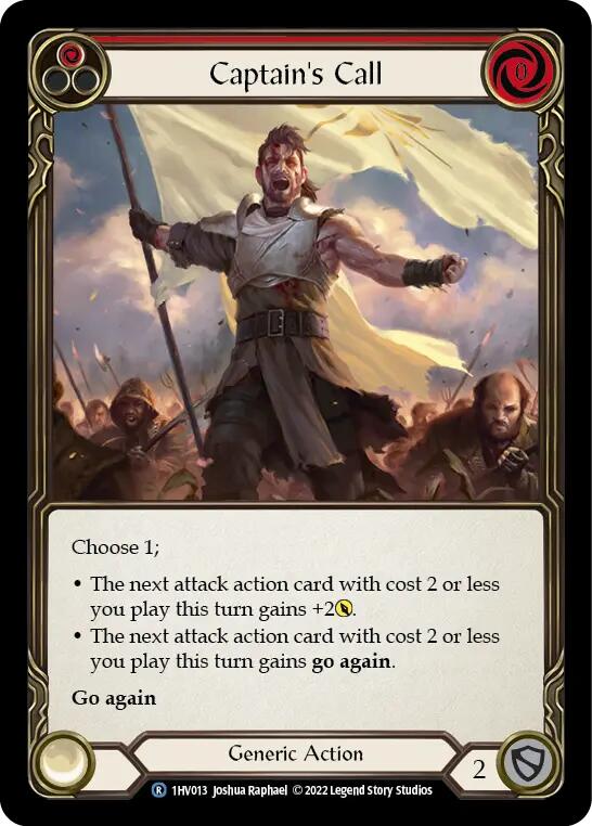 Captain's Call (Red) [1HV013] (Historic Pack 1 Blitz Deck Viserai)