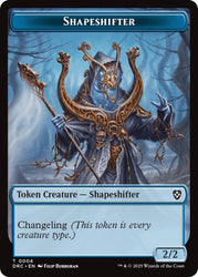 Shapeshifter // Zombie (0003) Double-Sided Token [Aetherdrift Commander Tokens]