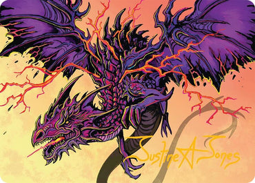 Stormshriek Feral Art Card (35/54) (Gold-Stamped Signature) [Tarkir: Dragonstorm Art Series]