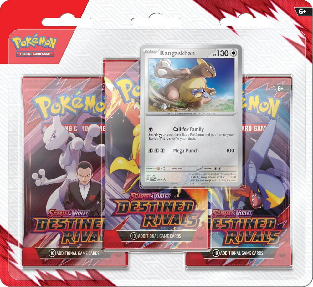 Scarlet & Violet: Destined Rivals - 3 Pack Blister (Kangaskhan)
