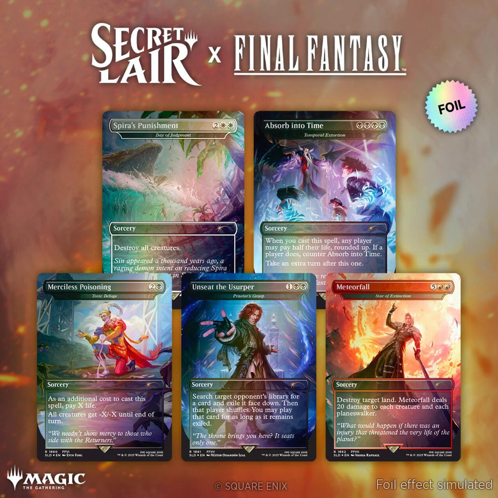 Secret Lair x FINAL FANTASY (Game Over - Rainbow Foil Edition)