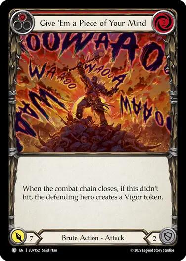 Give 'Em a Piece of Your Mind (Red) [SUP152] (Super Slam)