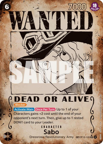 Sabo (Wanted Poster) [Carrying On His Will]