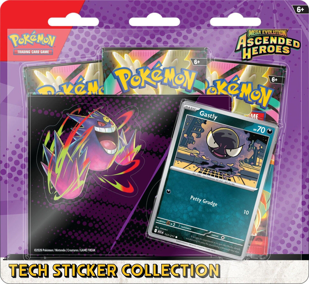 Mega Evolution: Ascended Heroes - Tech Sticker Collection (Gastly) [LIMIT 1 PER CUSTOMER]
