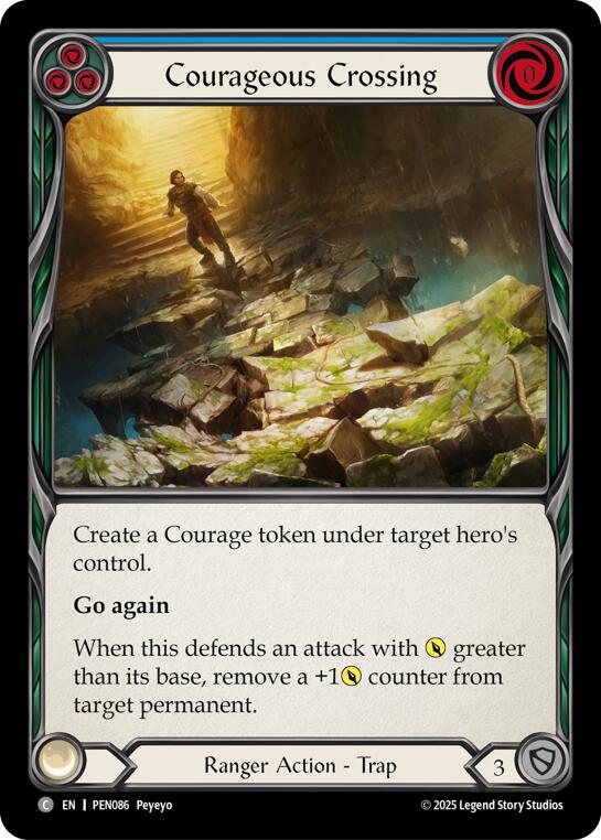 Courageous Crossing (Blue) (Regular) [PEN086] (Compendium of Rathe)