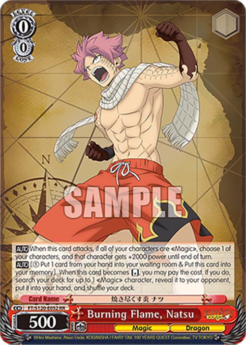 Burning Flame, Natsu (FT/S120-E052 RR) [FAIRY TAIL 100 YEARS QUEST]