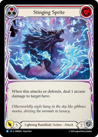 Stinging Sprite (Red) [OMN056] (Omens of the Third Age)  Rainbow Foil