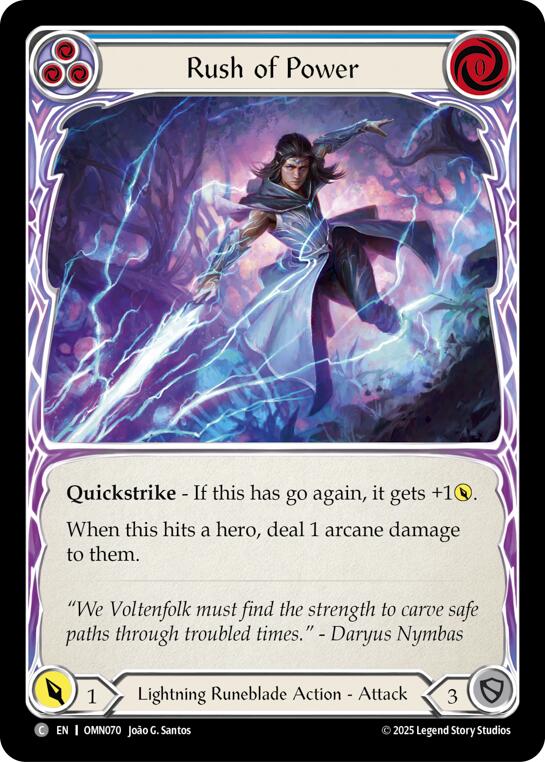 Rush Of Power (Blue) [OMN070] (Omens of the Third Age)