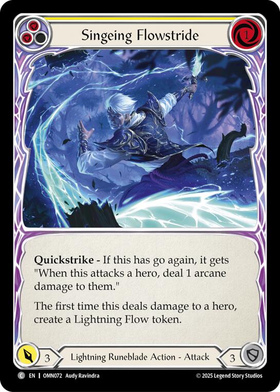 Singeing Flowstride (Yellow) [OMN072] (Omens of the Third Age)