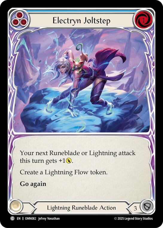 Electryn Joltstep (Blue) [OMN082] (Omens of the Third Age)  Rainbow Foil