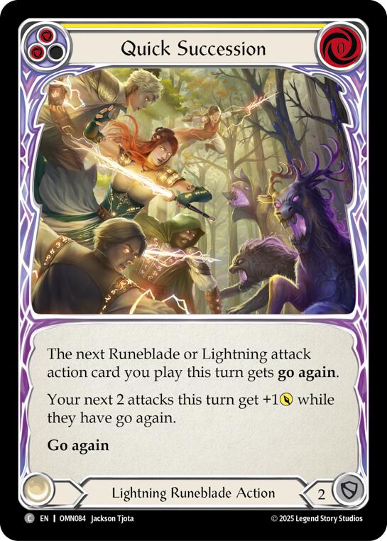 Quick Succession (Yellow) [OMN084] (Omens of the Third Age)  Rainbow Foil