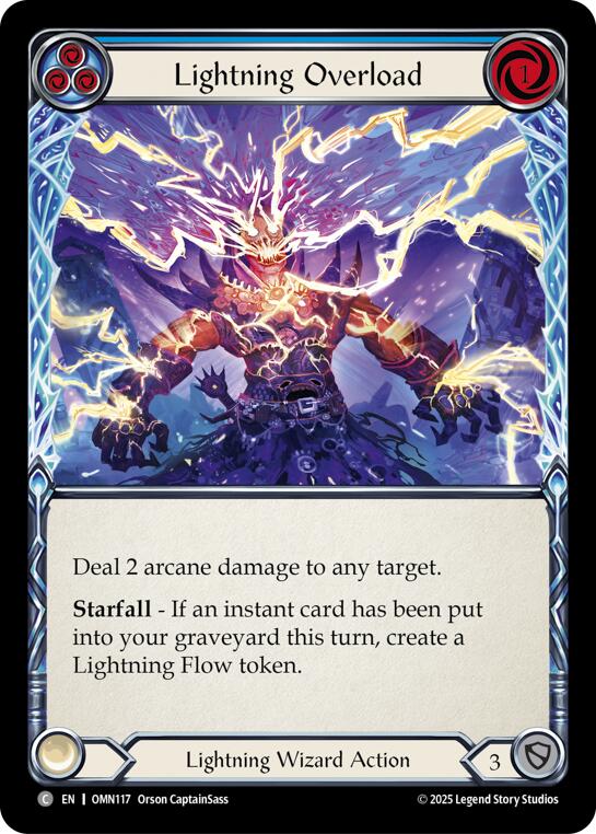 Lightning Overload (Blue) [OMN117] (Omens of the Third Age)