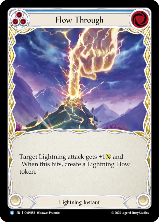 Flow Through (Blue) [OMN158] (Omens of the Third Age)  Rainbow Foil