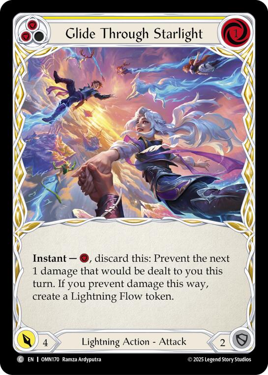 Glide Through Starlight (Yellow) [OMN170] (Omens of the Third Age)  Rainbow Foil