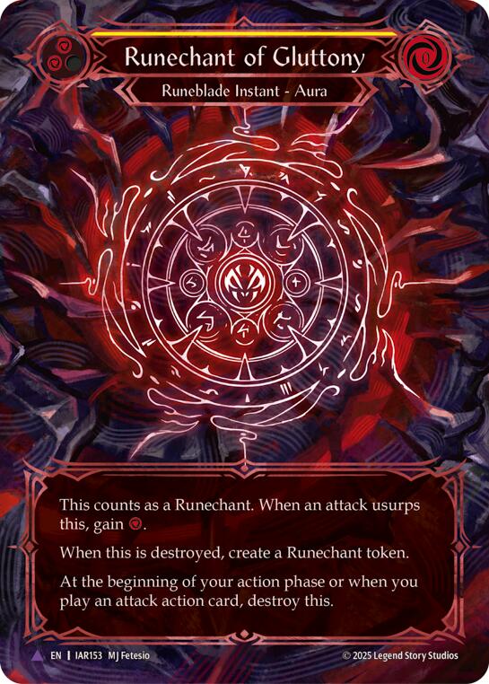 Runechant of Gluttony (Yellow) (Marvel) [IAR153-MV] (Omens of the Third Age)  Cold Foil