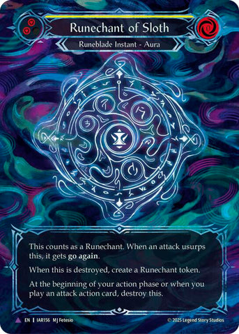 Runechant of Sloth (Yellow) (Marvel) [IAR156-MV] (Omens of the Third Age)  Cold Foil