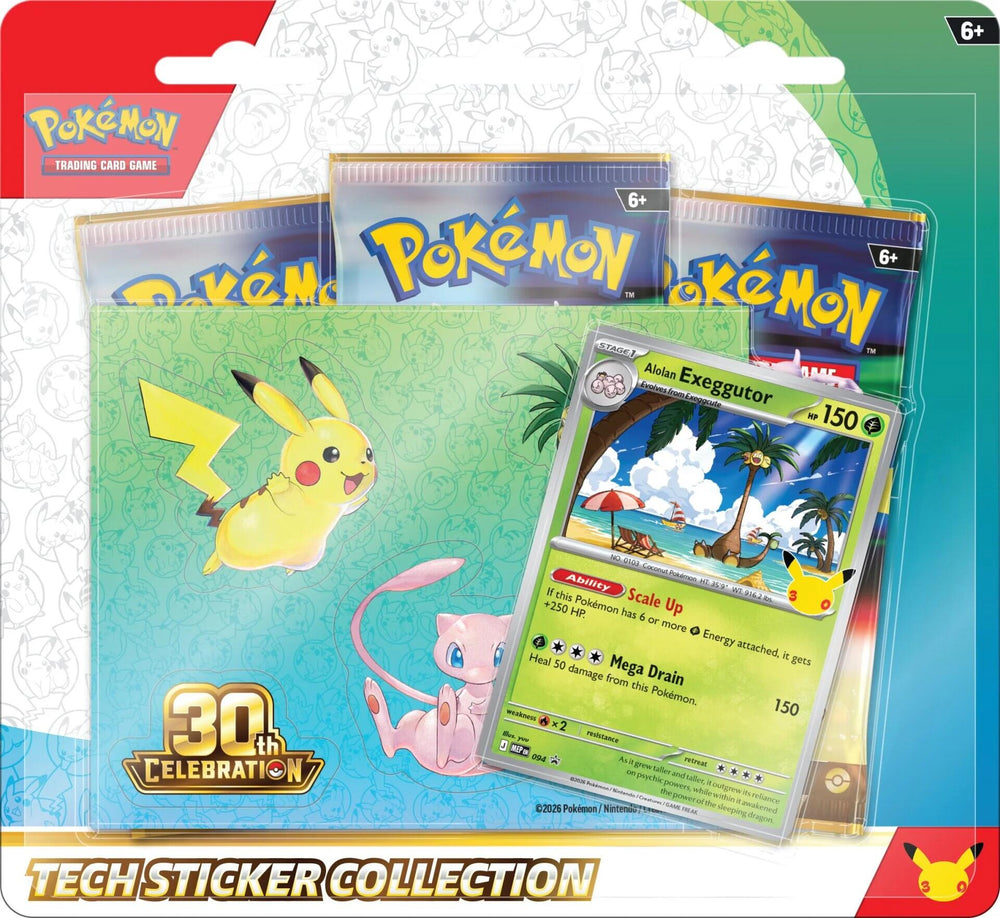 Mega Evolution: 30th Celebration Tech Sticker Collection [Alolan Exeggutor] [LIMIT 1 PER CUSTOMER]