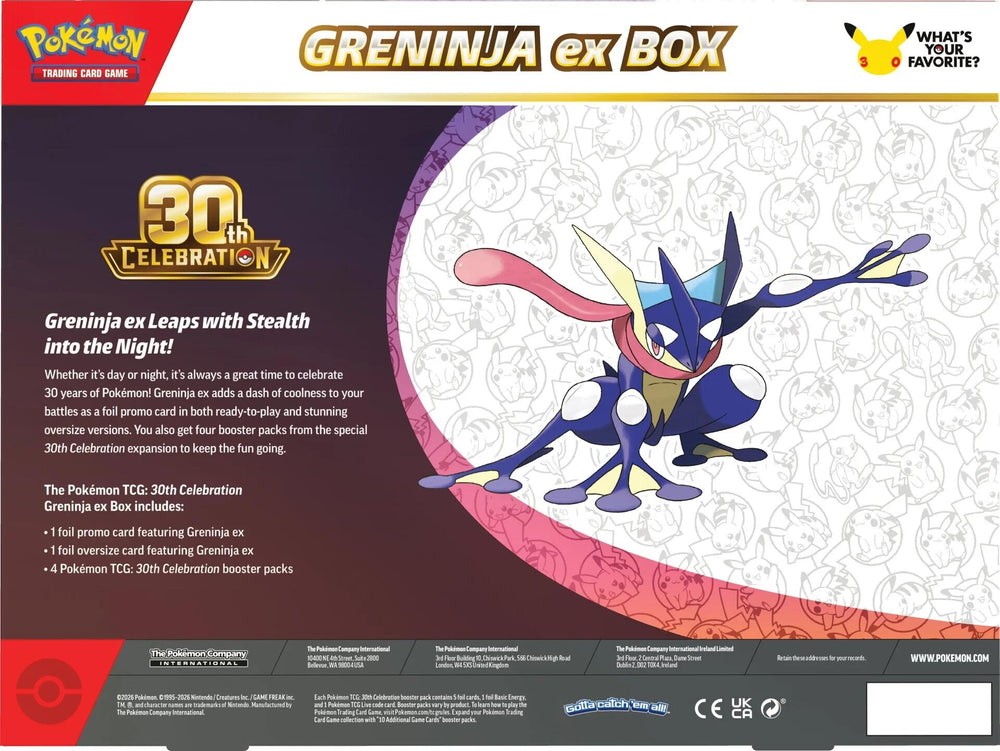 Mega Evolution: 30th Celebration Greninja ex Box [LIMIT 1 PER CUSTOMER]