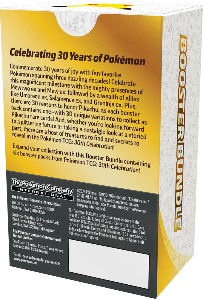 Mega Evolution: 30th Celebration - Booster Bundle [LIMIT 1 PER CUSTOMER]