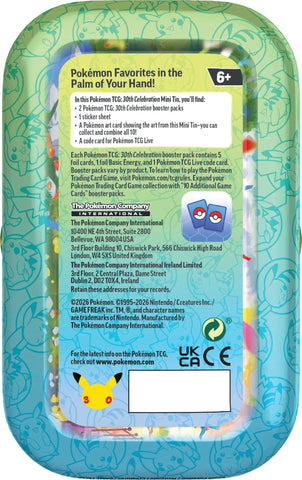 Mega Evolution: 30th Celebration - Mini Tin [Lapras] [LIMIT 1 MINI TIN DESIGN PER CUSTOMER]