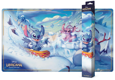 Disney Lorcana: Hyperia City - Playmat - Snowboarding Stitch