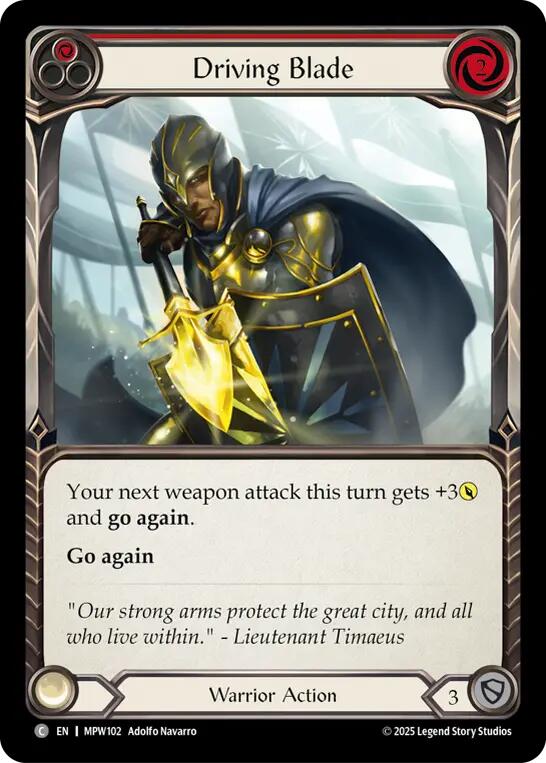 Driving Blade (Red) [MPW102] (Mastery Pack Warrior)