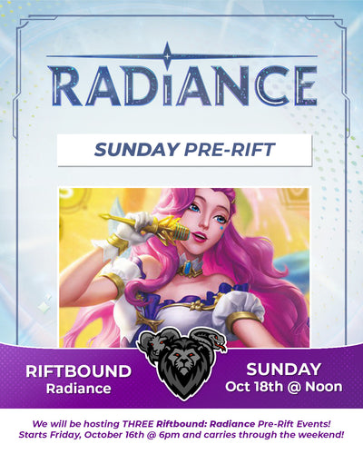 Riftbound Radiance | Sunday Pre-Rift Ticket - Sun, Oct 18 2026