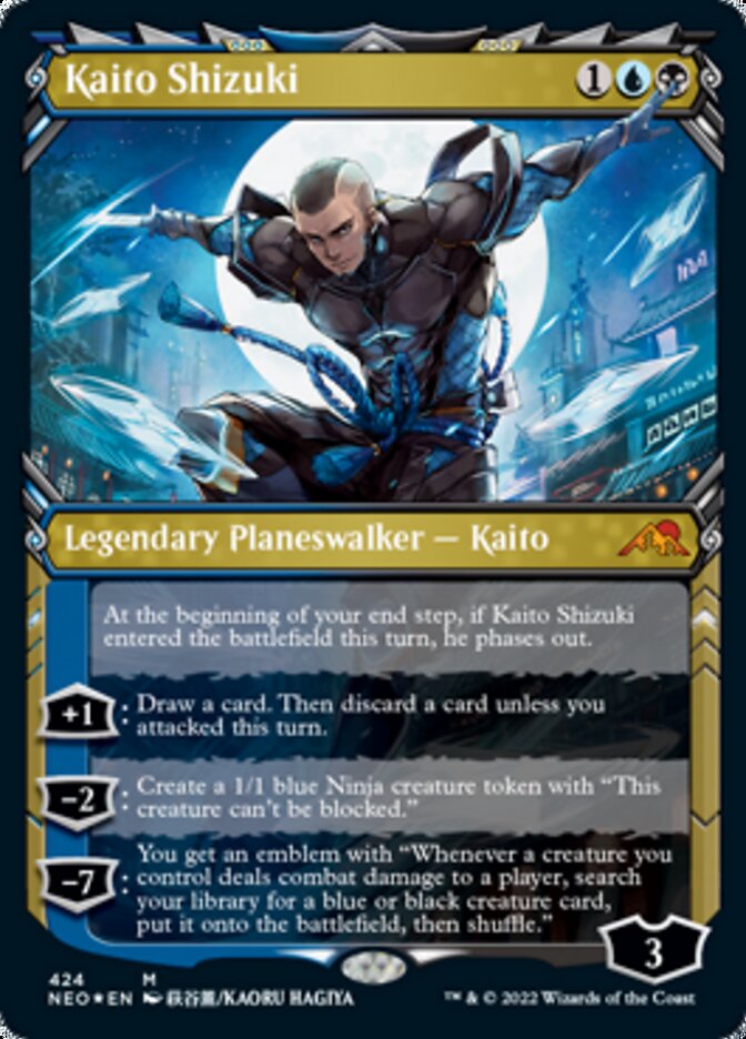 Kaito Shizuki (Showcase) (Foil Etched) [Kamigawa: Neon Dynasty]