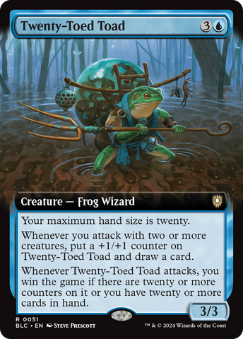 Twenty-Toed Toad (Extended Art) [Bloomburrow Commander]