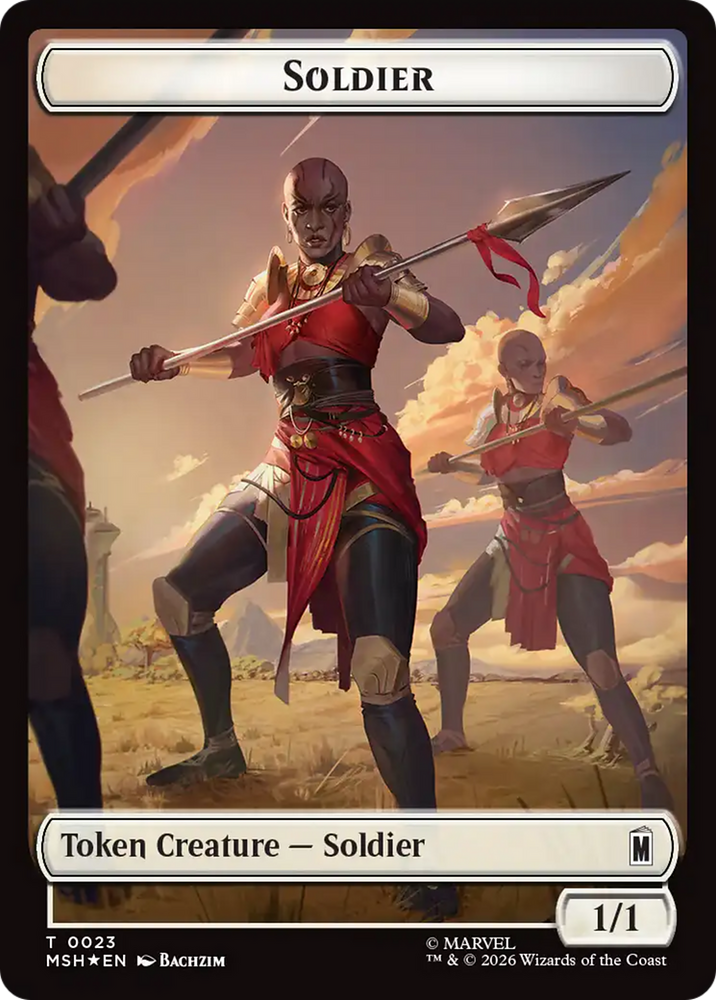 Copy // Soldier Double-Sided Token (Surge Foil) [Marvel Super Heroes Commander Tokens]