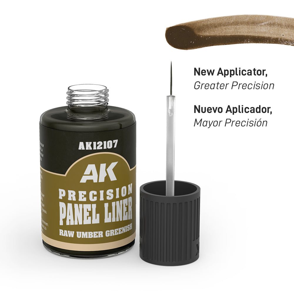 AK Interactive Precision Panel Liner - Raw Umber Greenish - AK12107