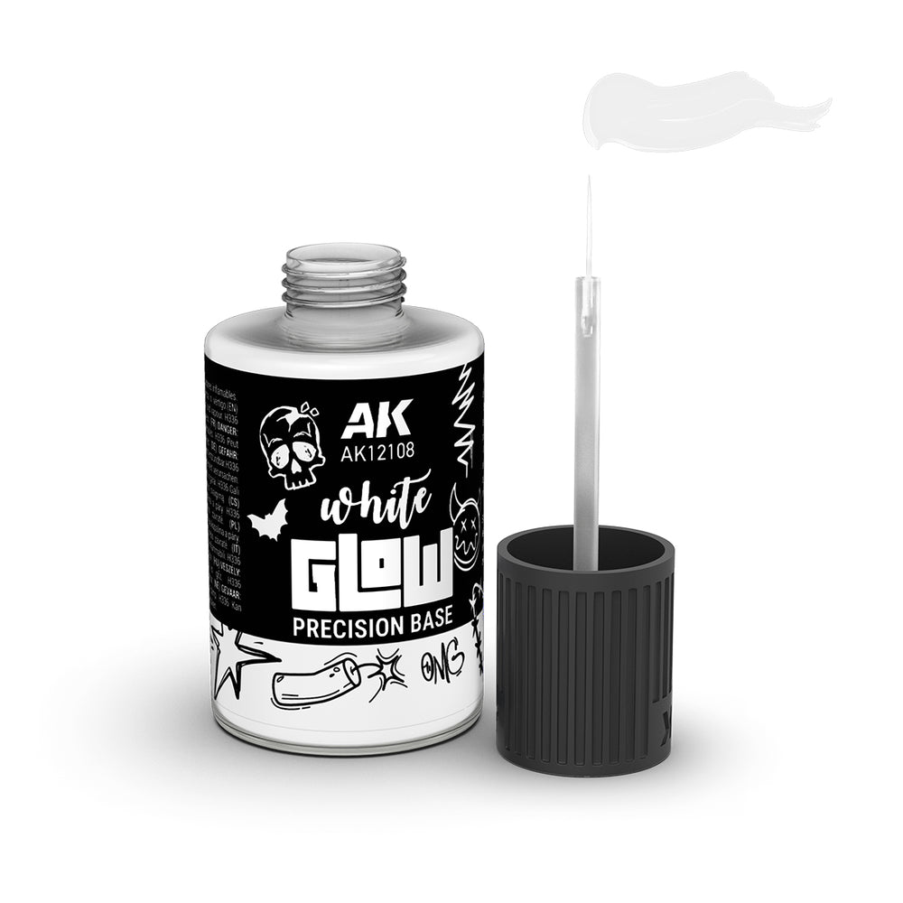 AK Interactive Glow Precision Fluor Base - White - AK12108