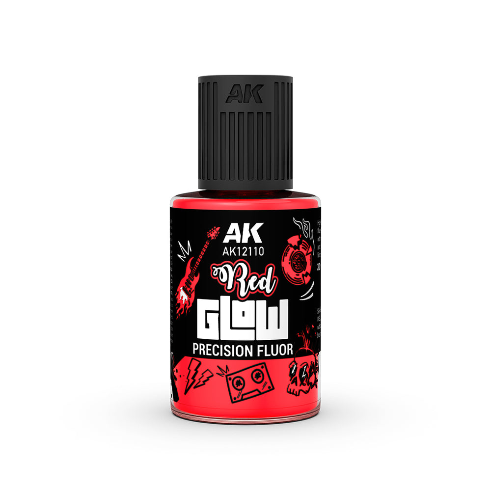 AK Interactive Glow Precision Fluor Base - Red - AK12110